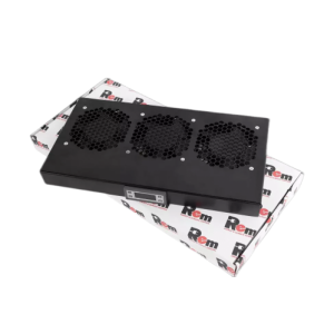 Модуль вентиляторный DANNMAN TRFA-MICR-2F-RAL9005, 2 вентилятора, термостат, черный