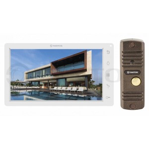 Комплект домофона Tantos Amelie HD SE Kit: монитор Amelie HD SE+вызывная панель Walle HD(белый/медь)
