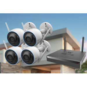 Комплект 4 уличные IP камеры EZVIZ H3 3K 5 Мп (2,8 мм) с видеорегистратором R5C