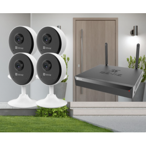 Комплект 4 IP камеры для дома EZVIZ C1C-B 2 Мп (2,8 мм) с видеорегистратором X5S