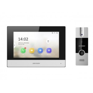 Комплект гибридной видеодомофонии DS-KIS302-P