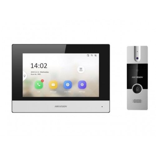 Комплект гибридной видеодомофонии DS-KIS302-P