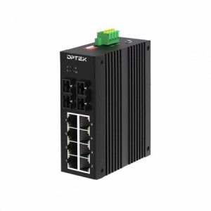 Коммутатор промышленный DPTEK DK3100I-8FP2S, 8*10/100Base-TX PoE 802.3af/at+2*1000Base-FX SC SM 20km